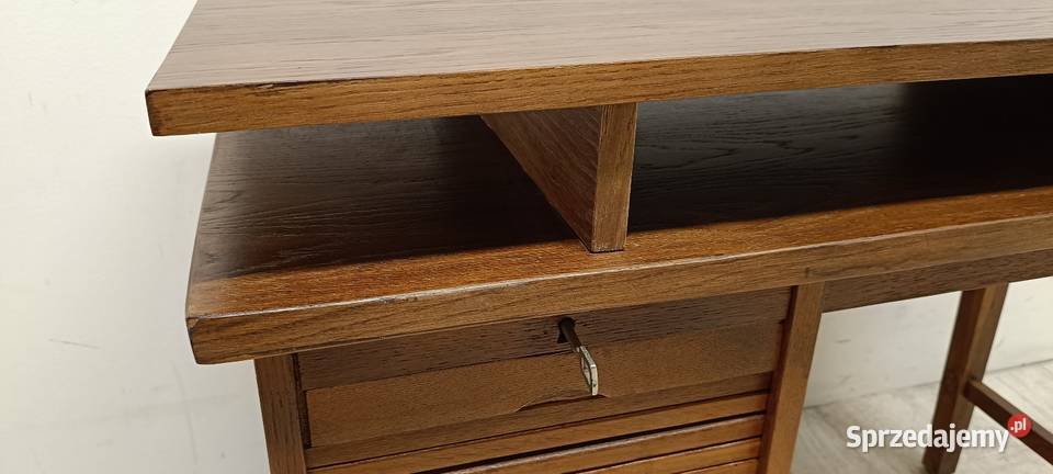 biurko drewniane małe dwustronne vintage design Radomsko sprzedam
