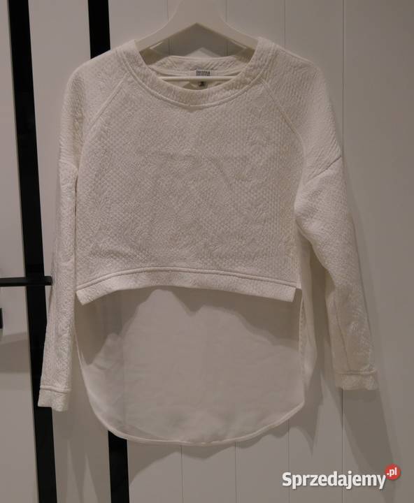 Bershka bluzeczka dłuższy tiulowy tył 36 S Wrocław