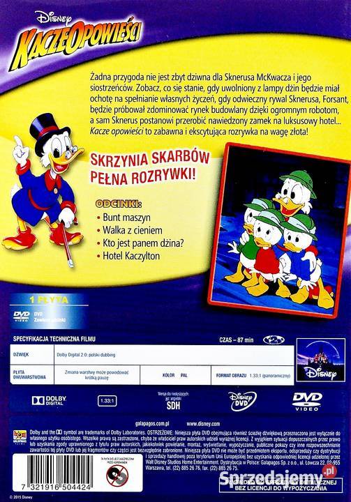 KACZE OPOWIEŚCI PRZYGODA 1 5 ODCINKI 1 20 5 DVD Kalisz