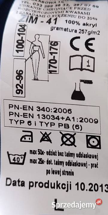 Ogrodniczki bluza nowe kwasoodporne rozmiar L Rozmiar L