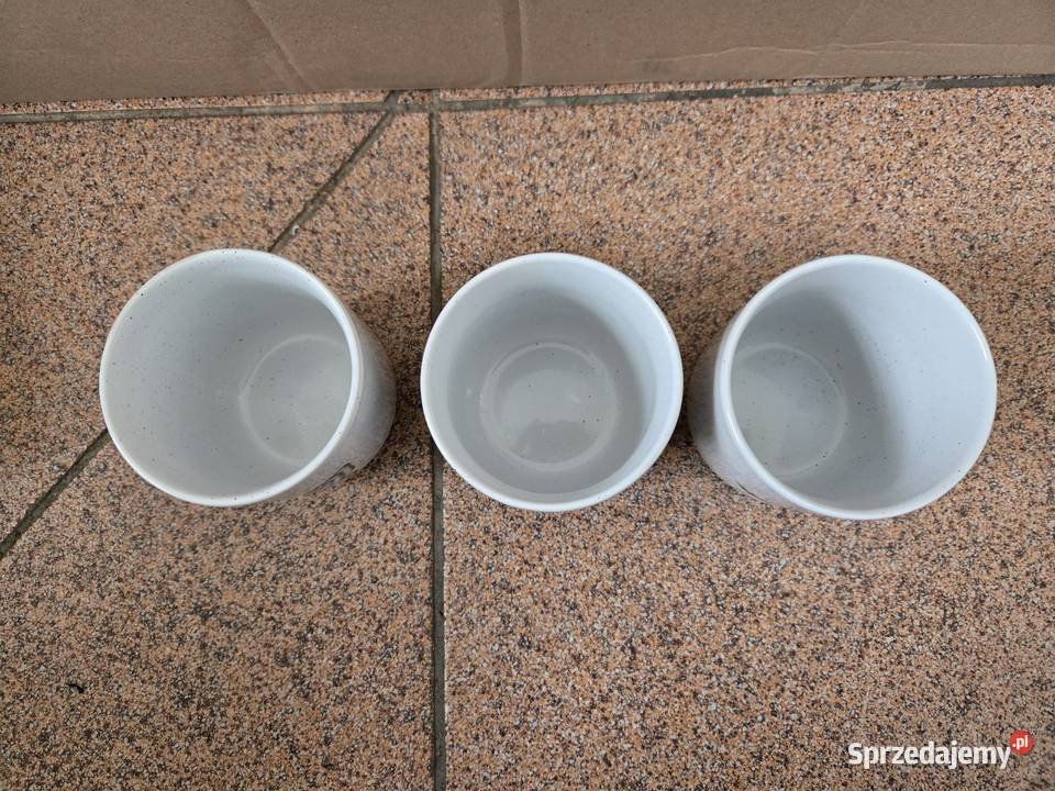 Zestaw 3 kubków Duo Tableware białobeżowych