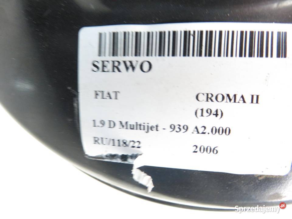 SERWO FIAT CROMA II 19 D 13126710 osobowe Układ hamulcowy