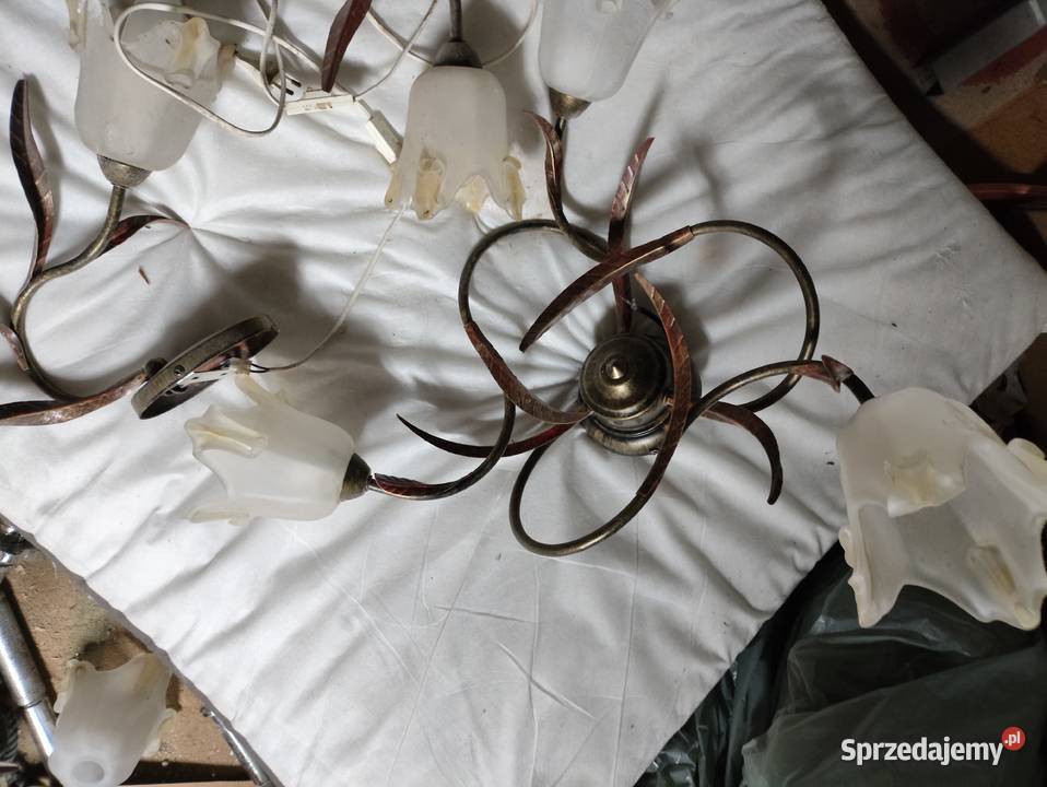 Żyrandol trzyramienny i dwa kinkiety podkarpackie Rzeszów