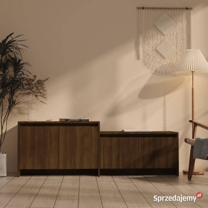 Szafka TV brązowy dąb 1465x35x50 materiał mazowieckie Warszawa