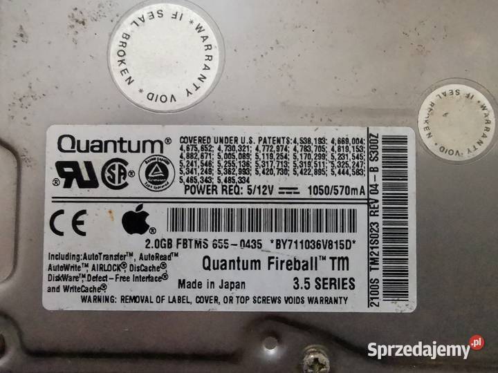Dysk twardy Quantum Fireball TM 20 GB SCSI Lębork