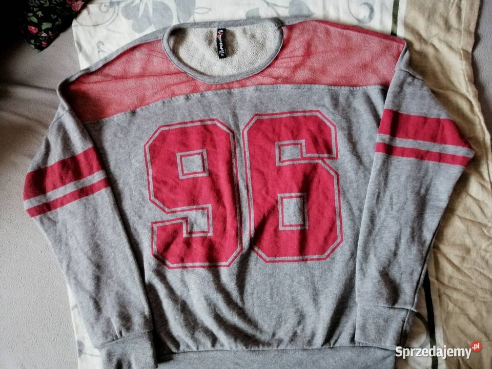 YORKER nowa szara bawełniana bluza Oversize NY Leszno