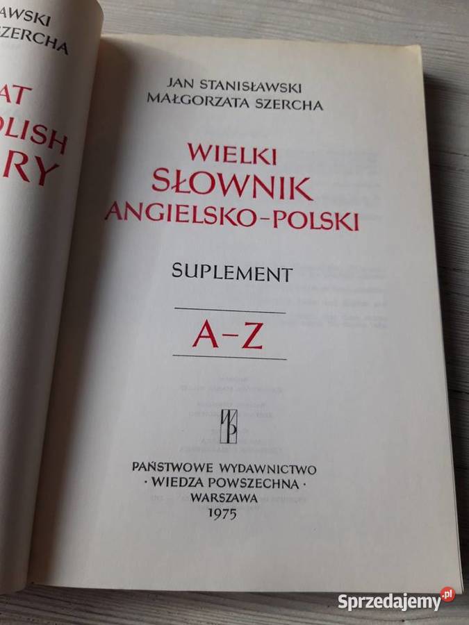 Wielki słownik angielsko polski suplement WP Bielsko-Biała