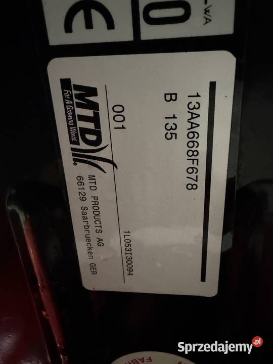 Kosiarka traktorek MTD 16