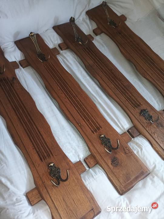 Dębowy wieszak na korytarz Trzcianka