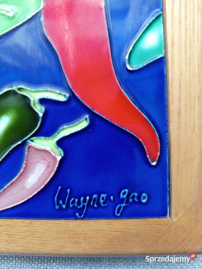 Ceramiczna polichromowana płytka artystyczna