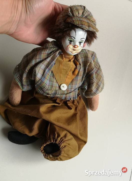 Lalka porcelanowa klaun vintage Toruń