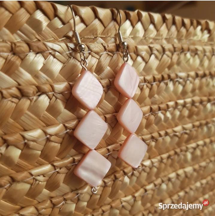 Kolczyki handmade z masy perłowej Kolczyki mazowieckie sprzedam