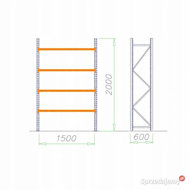REGAŁ MAGAZYNOWY METALOWY WYTRZYMAŁY MRTK37 pomorskie Sopot sprzedam