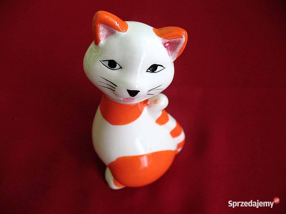 Kot piękny kolorowy Figurka ceramika 11 x 55 x mazowieckie