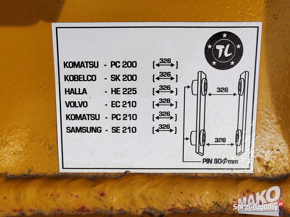 NOWA Łyżka przesiewna TL 128 do koparki Miller Ostrowiec Świętokrzyski sprzedam
