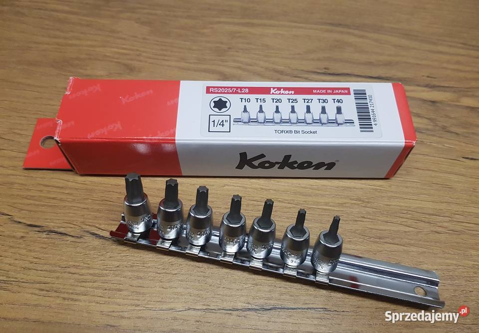 Koken Zestaw nasadek Torx na szynie RS20257L28 Golina