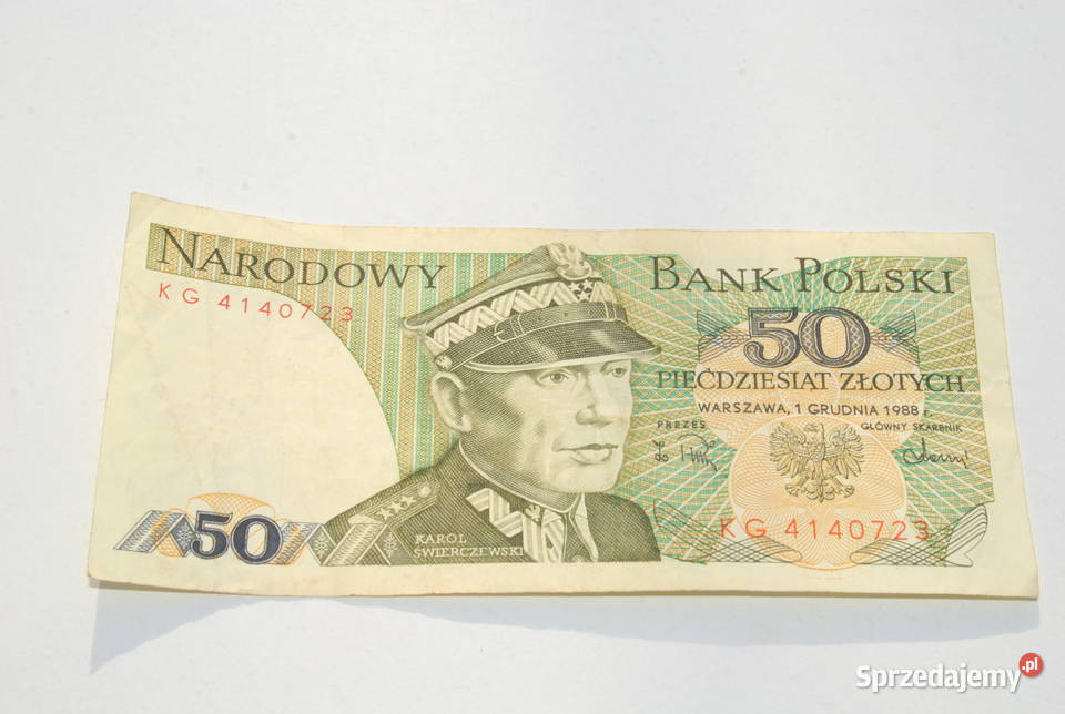 Stary banknot 50 złotych Świerczewski 1988 antyk sprzedam