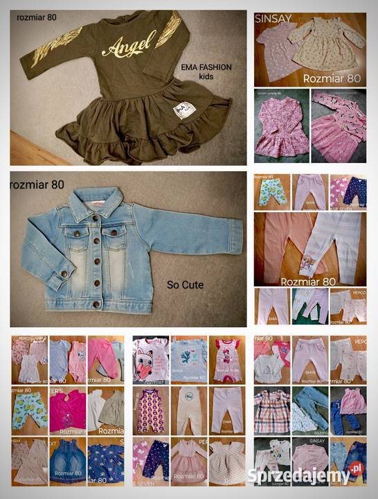 Mega paka ubranek dziewczęcych rozmiar 80 opolskie