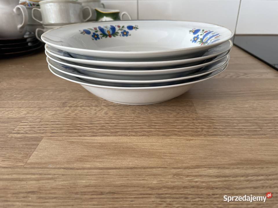 Lubiana wzór kaszubski głęboki talerz obiadowy Porcelana i szkło Pruszcz Gdański