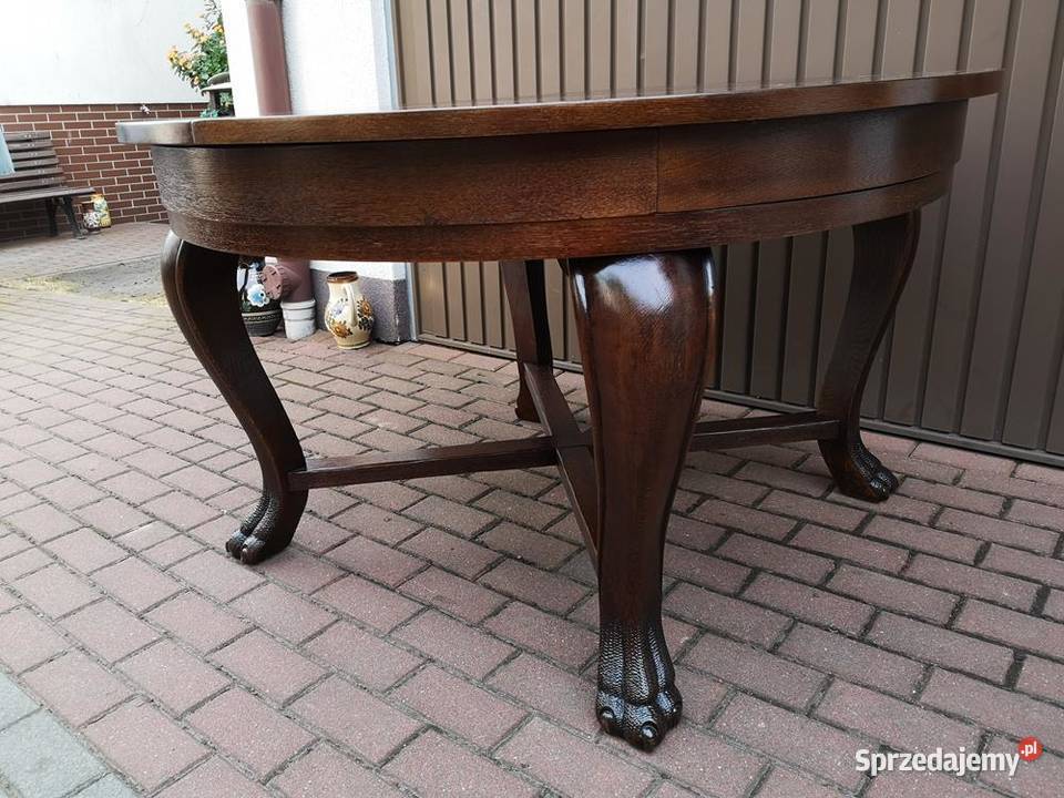 Stół Dębowy 130 Zgrabny Masywny Antyk Stary wielkopolskie Swarzędz