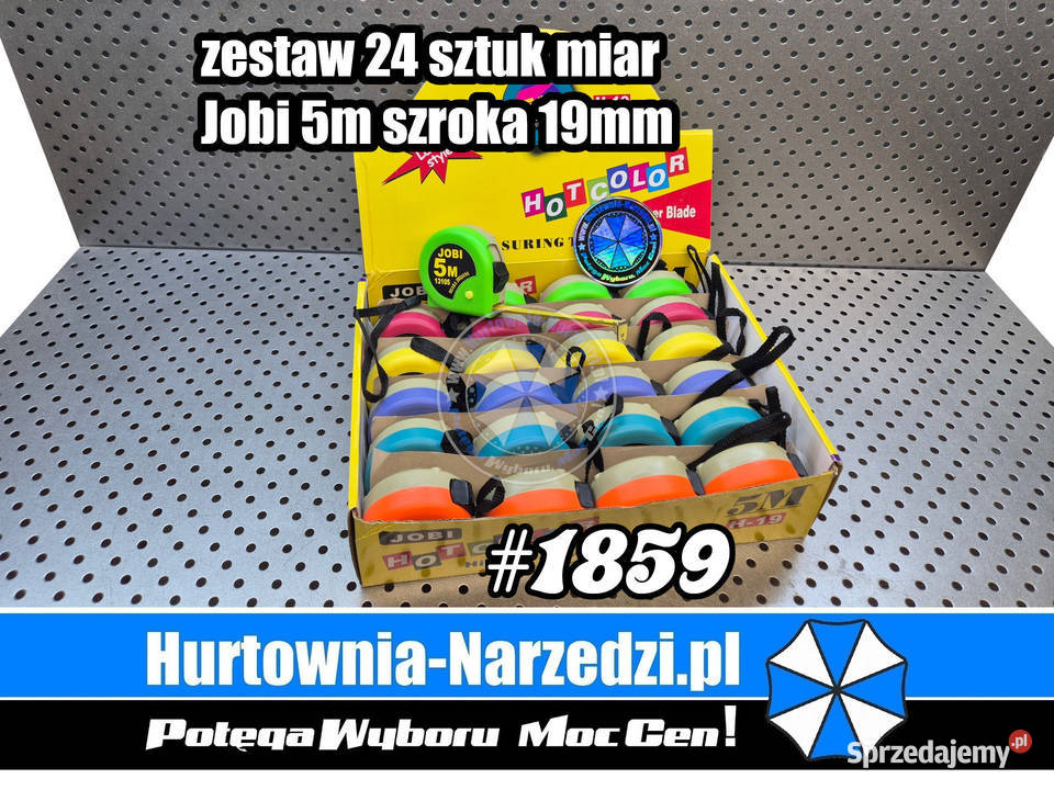 24 sztuk Miara zwijana 5m x 19mm z blokadą JOBI Nowe