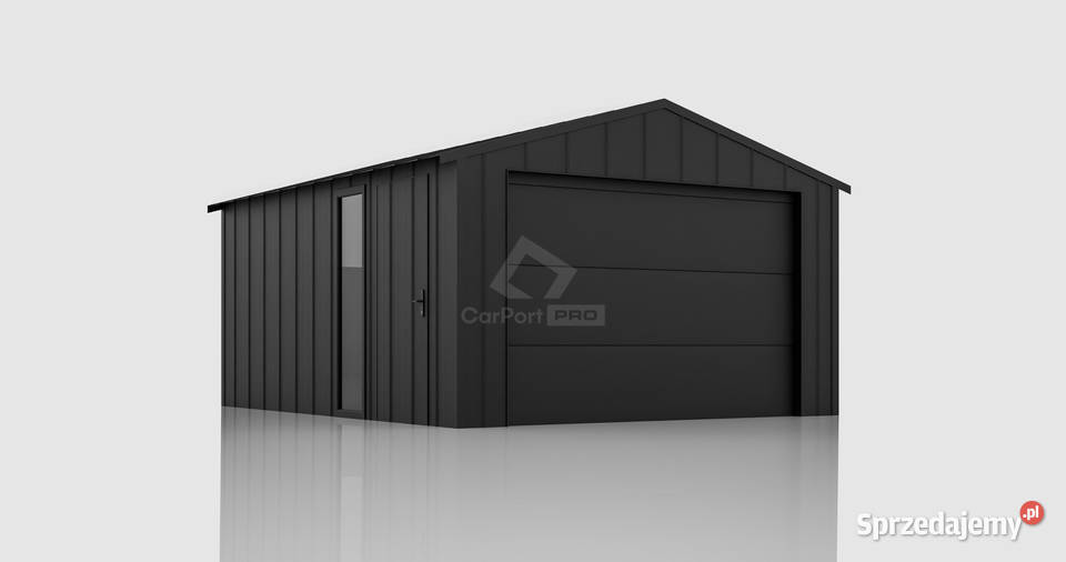 Garaż blaszany 4x6 brama segmentowa okno drzwi Bydgoszcz