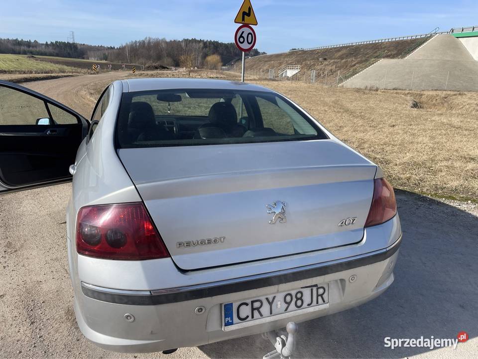 Peugeot 407 20hdi 2004r Skóry Hak Alu Motoryzacja podlaskie Rutki-Kossaki