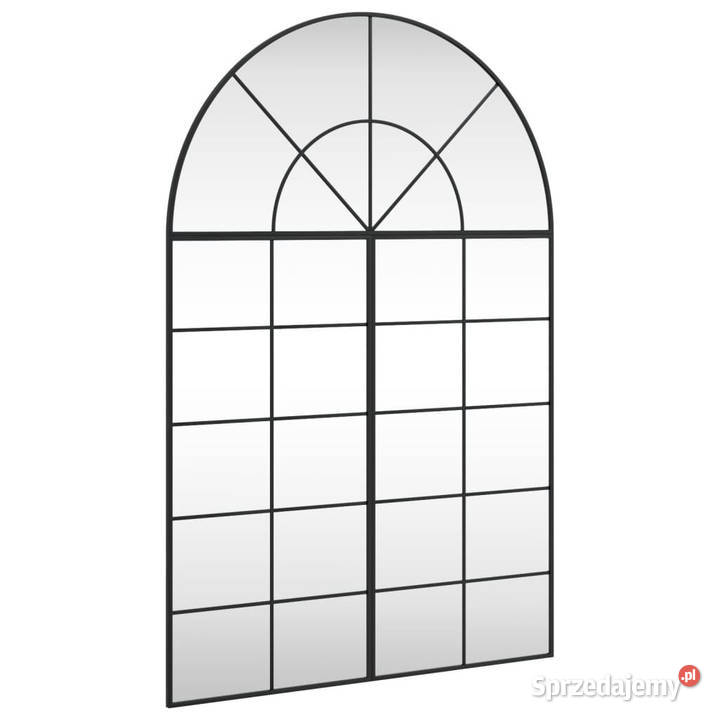 Lustro ścienne czarne 100x150 zakończone łukiem