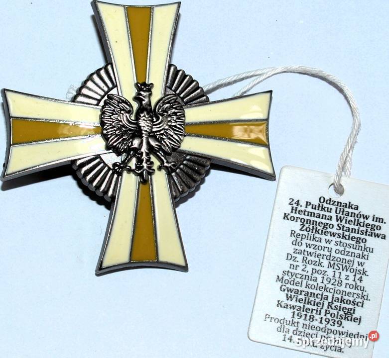 Odznaka 24 Pułk Ułanów im Hetmana Stanisława mazowieckie Warszawa sprzedam