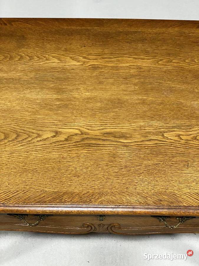 Stylowe biurko dębowe ludwikowskie początek XX Meble Budno