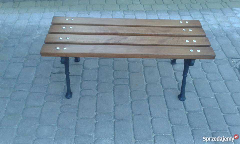 Ławka ogrodowa cmentarna nogi żeliwne Meble ogrodowe Ogród Ożarów Mazowiecki
