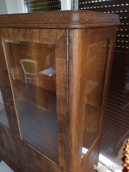 Stara zabytkowa witryna biblioteczka 47cm Jarocin