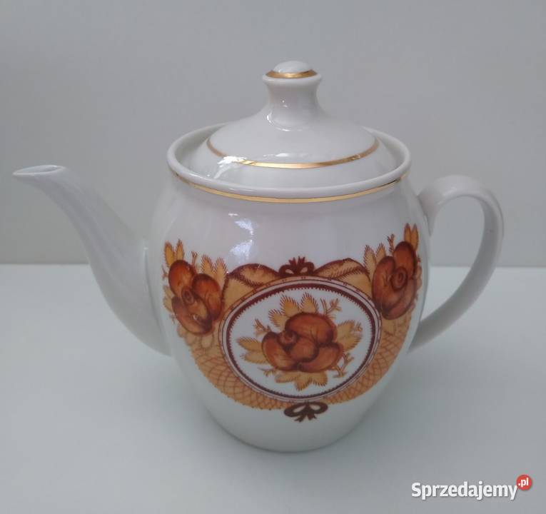 Zestaw czajnik czajniki cukiernica Porcelana Gdańsk
