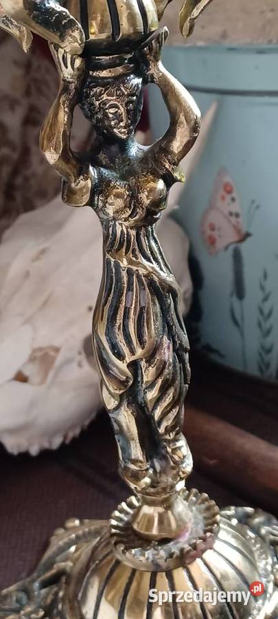 śWIECZNIK BAROKOWY 2 KILOGRAMY MOSIADZ FIGURA inny kolor