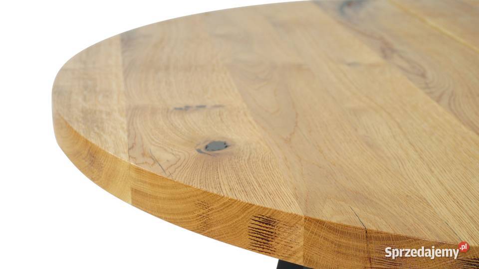 Stolik Okrągły Lity Dąb sękaty Fi 120 Wanat 120cm Gliwice