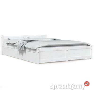 vidaXL Rama łóżka z szufladami biała 140x190 mazowieckie Warszawa sprzedam