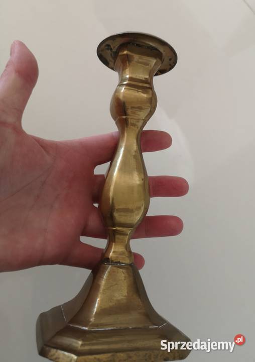 świecznik lichtarz Antyk miedziany