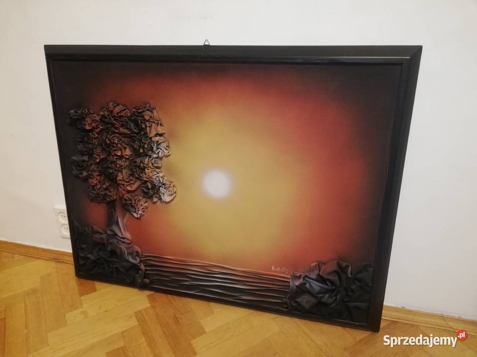 Obraz przestrzenny Zachodząe Słońce Warszawa