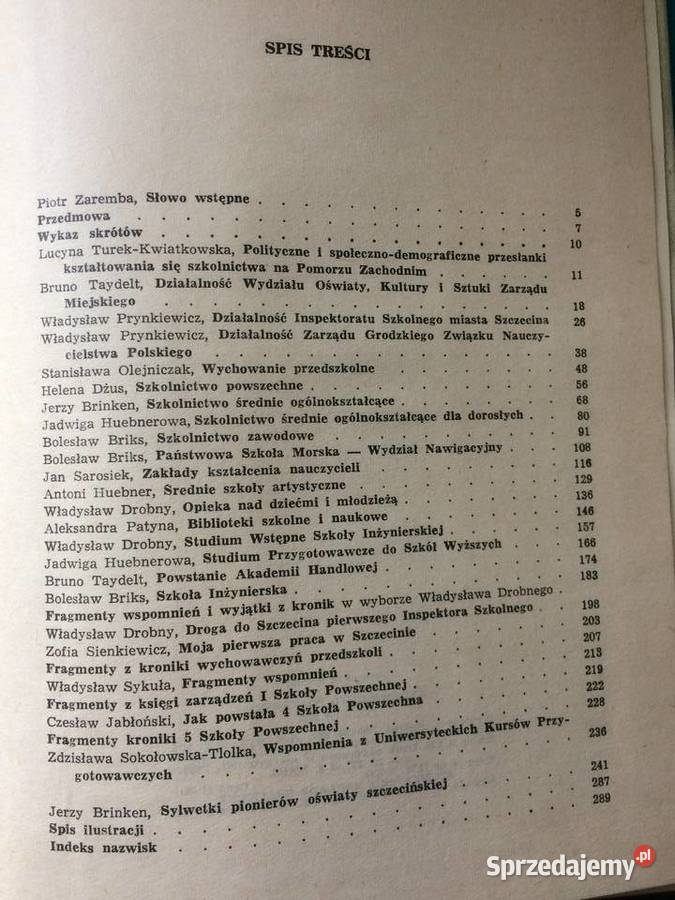 3385 Pionierskie Lata Oświaty Szczecińskiej Antykwariat zachodniopomorskie Szczecin