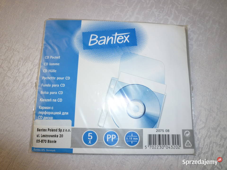 BANTEX nowe koszulki na płyty CD DVD w Żyrardów