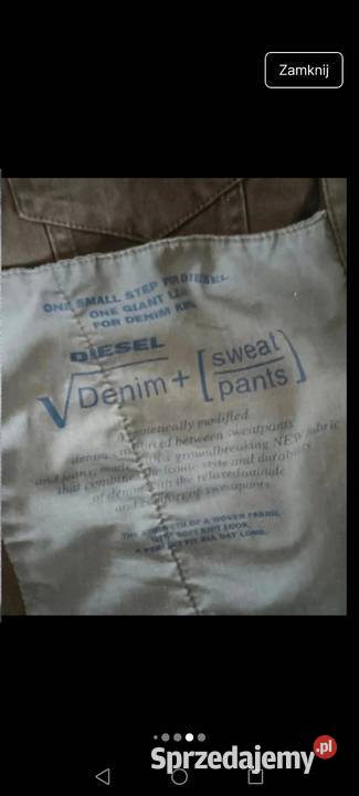 Kurtka jeansowa Denim Diesel khaki wiatrówka Kurtki i płaszcze Krosno
