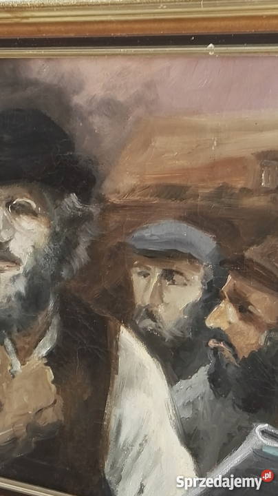 Żydzi obraz olejny na płótnie M Piłat sprzedam