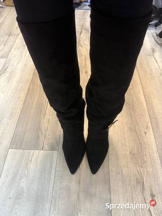 40 Czarne ekskluzywne kozaki szpilki wieczorowe Kozaki Kraków