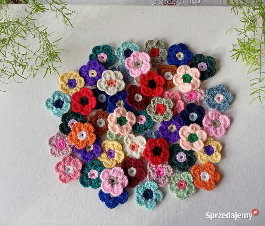 Szydełkowe kwiatki 5