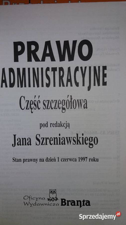 Prawo administracyjne antykwaryczne książki