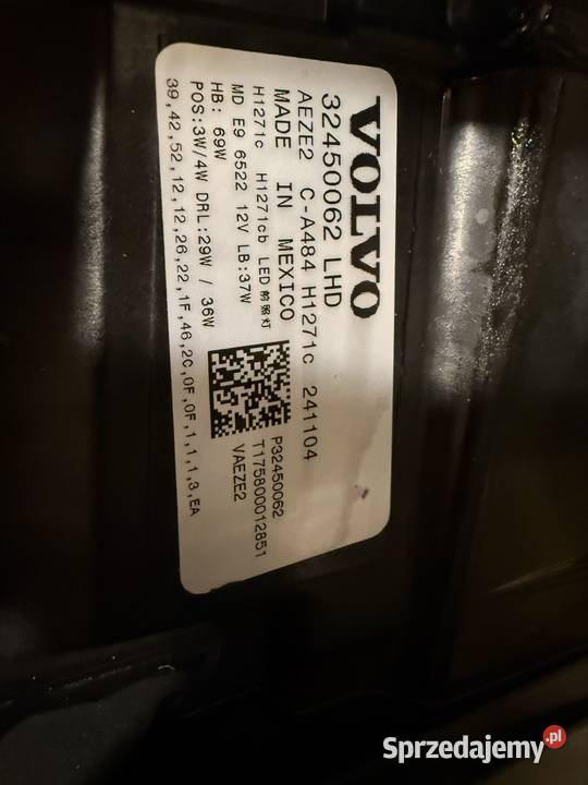 Lampa przednia Volvo Ex90 wielkopolskie Poznań
