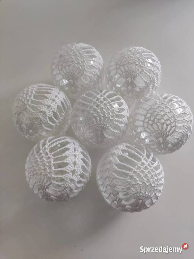 Bombki szydełkowe małe na wypełnieniu akrylowym sprzedam