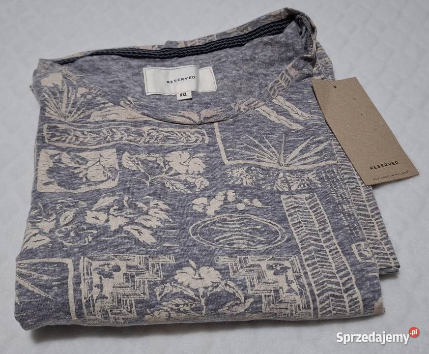 Koszulka krótki rękaw Tshirt Reserved XXL szara