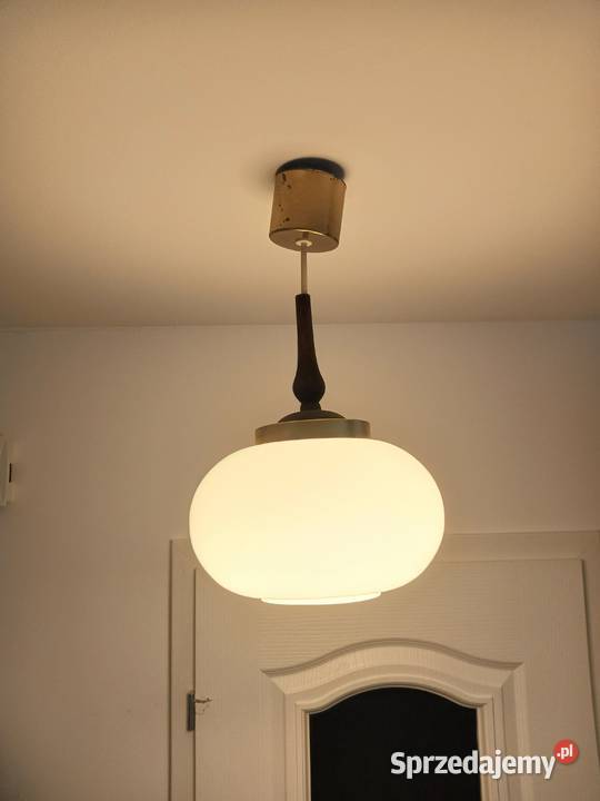 Dwie pojedyncze lampy sufitowe PolamBielsko PRL Lampy Kraków sprzedam