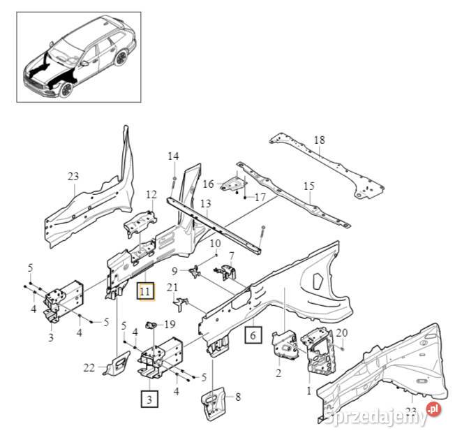 VOLVO S60 V60 S90 V90 XC60 II wzmocnienie prawa Bielany Wrocławskie